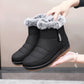 Winter Snow Boot With Side Zipper Fashion Warm Plush Ankle Boots Women&