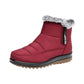 Winter Snow Boot With Side Zipper Fashion Warm Plush Ankle Boots Women&