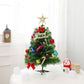 Mini Christmas Tree With Lights Small Accessories Bow Bells Pine Cone Gifts Christmas Desktop New Year Decorations