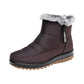 Winter Snow Boot With Side Zipper Fashion Warm Plush Ankle Boots Women&