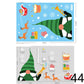 Christmas Decorations Glass Electrostatic Stickers