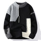 Colorblock Pullover Sweater Winter Fashion Long Sleeve Top Men&