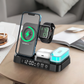 4 In 1 Multifunction Wireless Charger Station With Alarm Clock Display Foldable Wireless Charger Stand With RGB Night Light